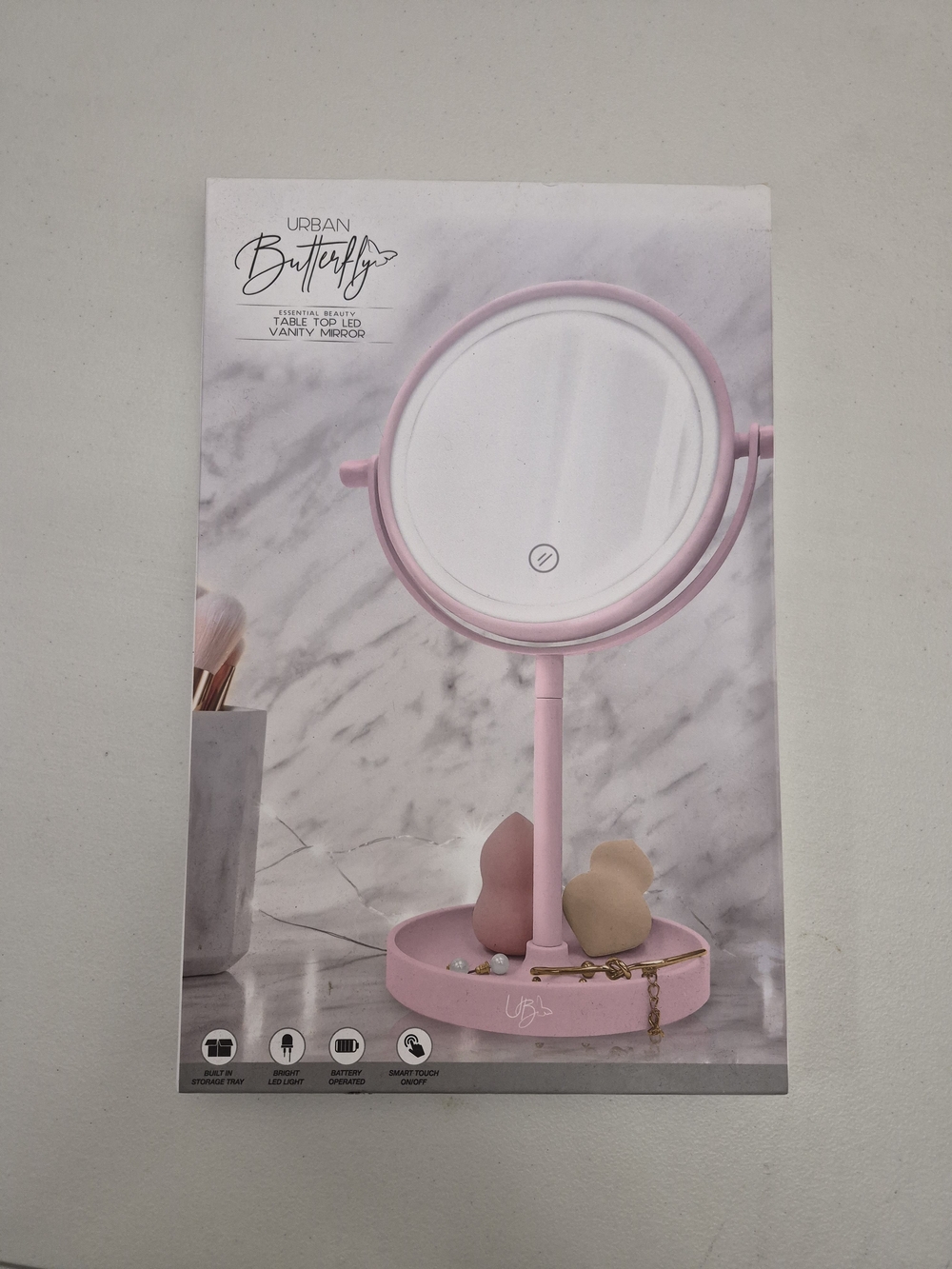Pink Lighted Vanity Mirror